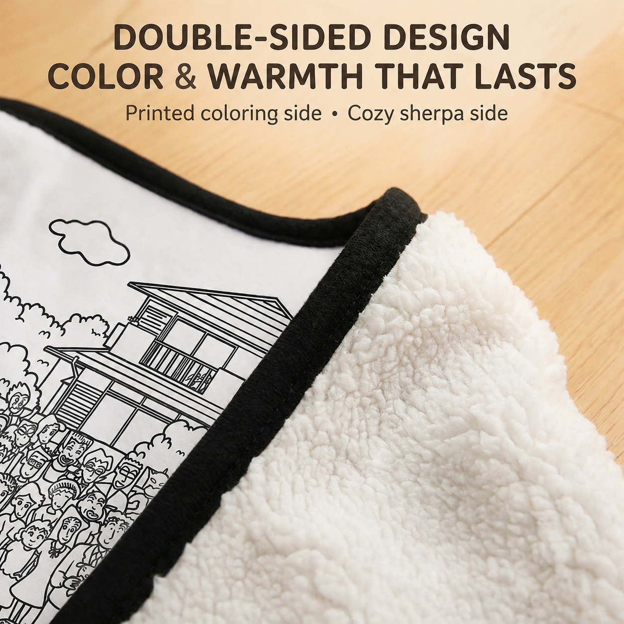 Kids DIY Coloring Blanket – Washable Doodle Blanket, Creative Art Activity Gift for Boys &amp; Girls