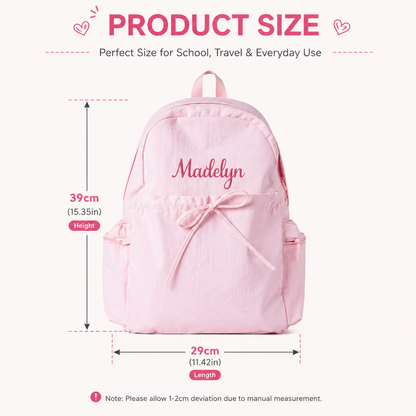 Personalized Kids School Backpack with Embroidered Name
