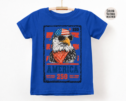 Patriotic American Eagle 4th of July T-Shirt for Kids