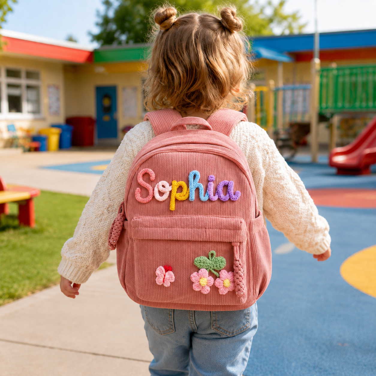Personalized Back-to-School Corduroy Backpack for Kids