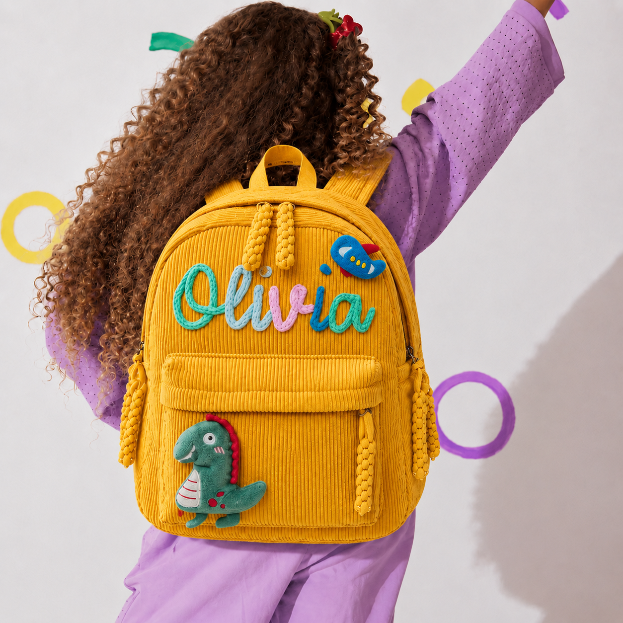 Personalized Back-to-School Corduroy Backpack for Kids