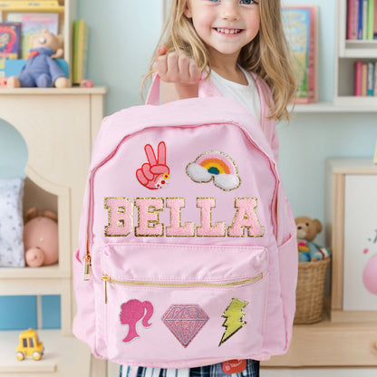Personalized Kids Patches Nylon Backpack