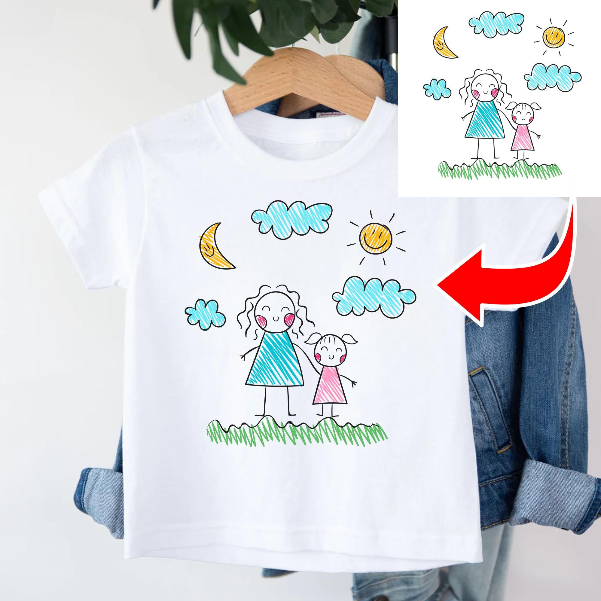 Personalized Kids Drawing Artwork Graphic T-shirt
