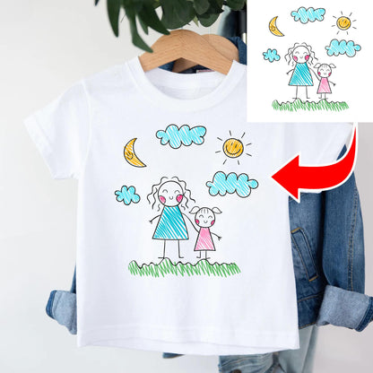 Personalized Kids Drawing Artwork Graphic T-shirt