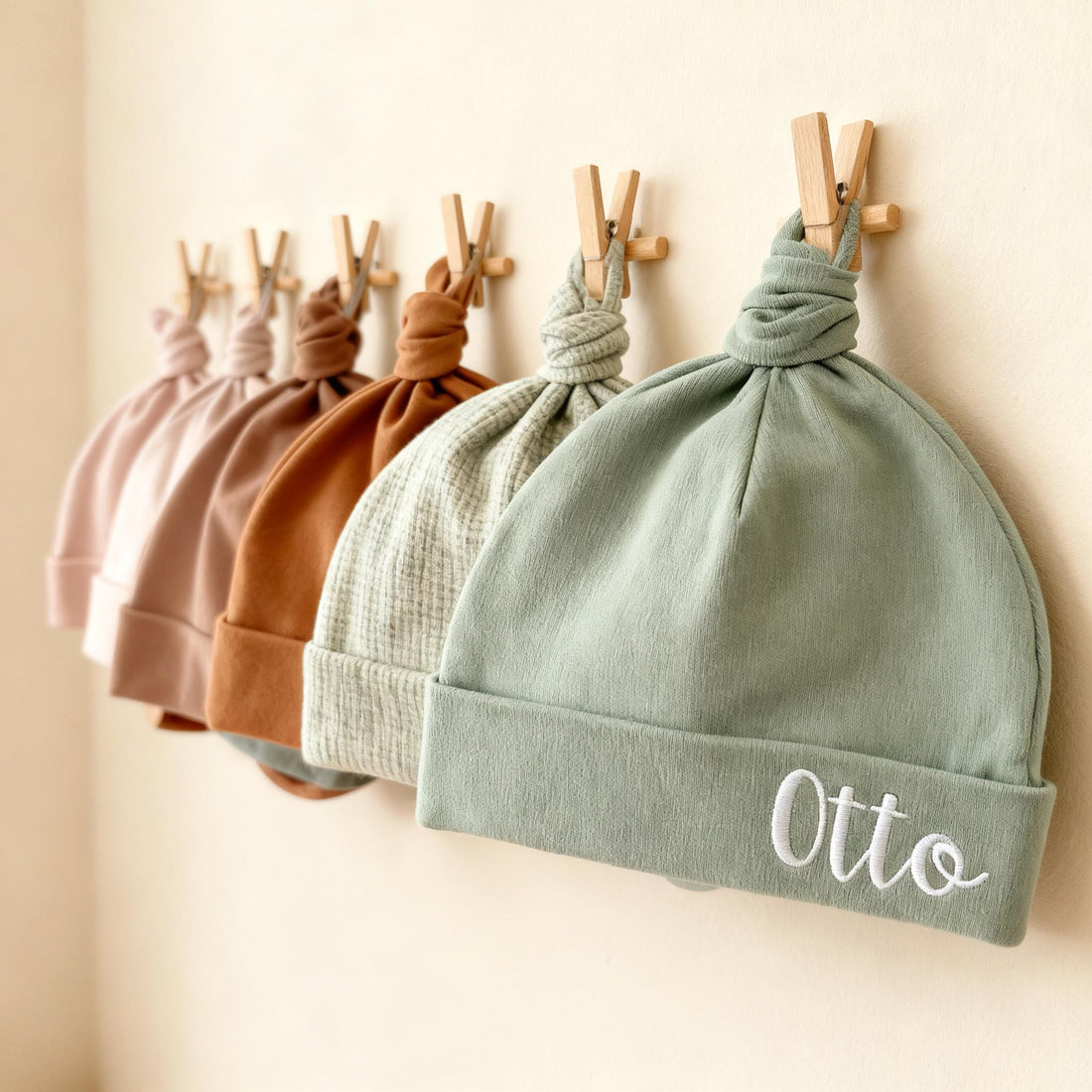 Personalized Embroidered Cotton Baby Beanie Hat