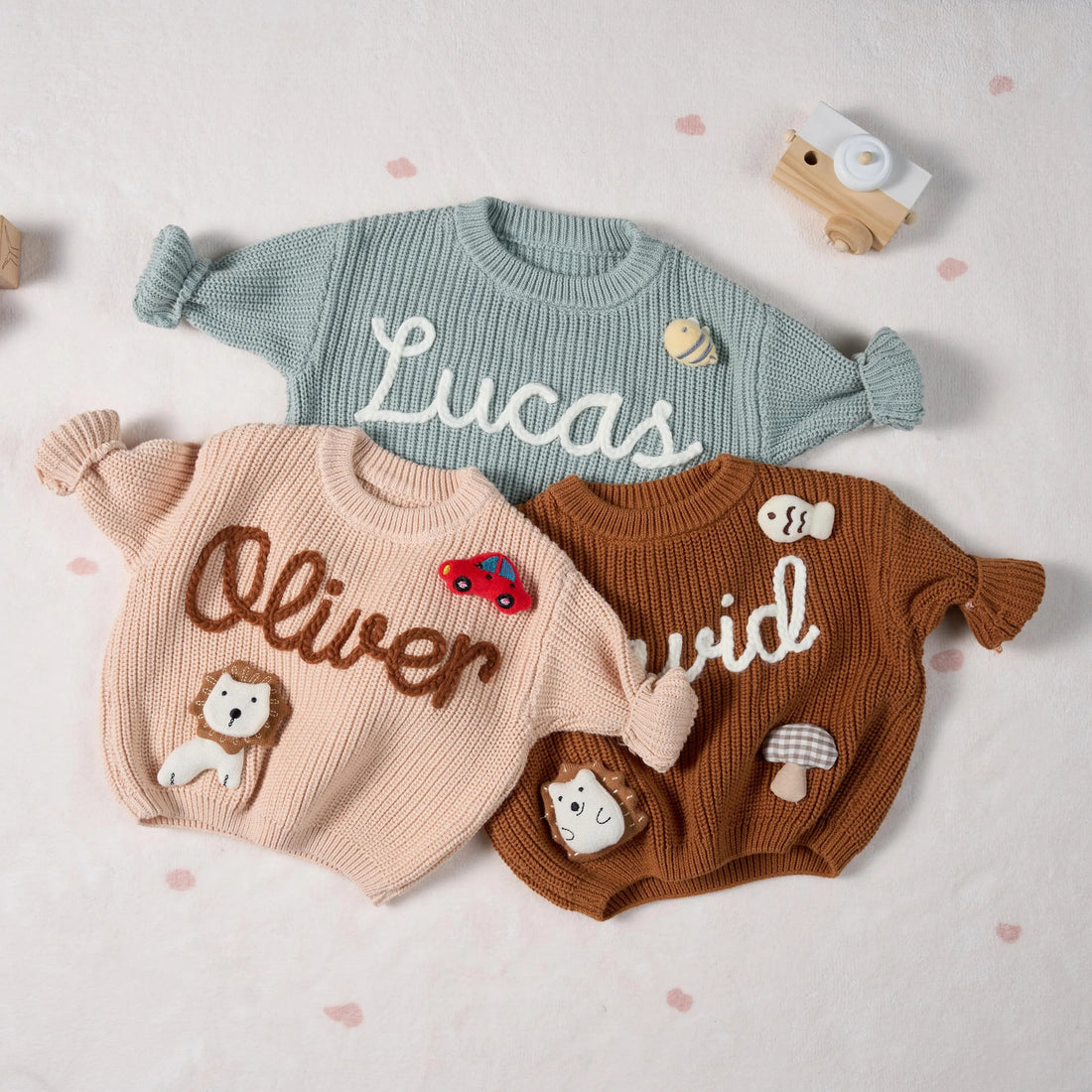 Personalized Baby Name Knit Sweater