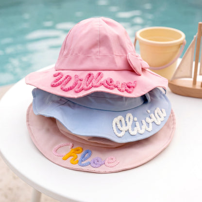 Personalized Girls Sun Hat with Custom Name