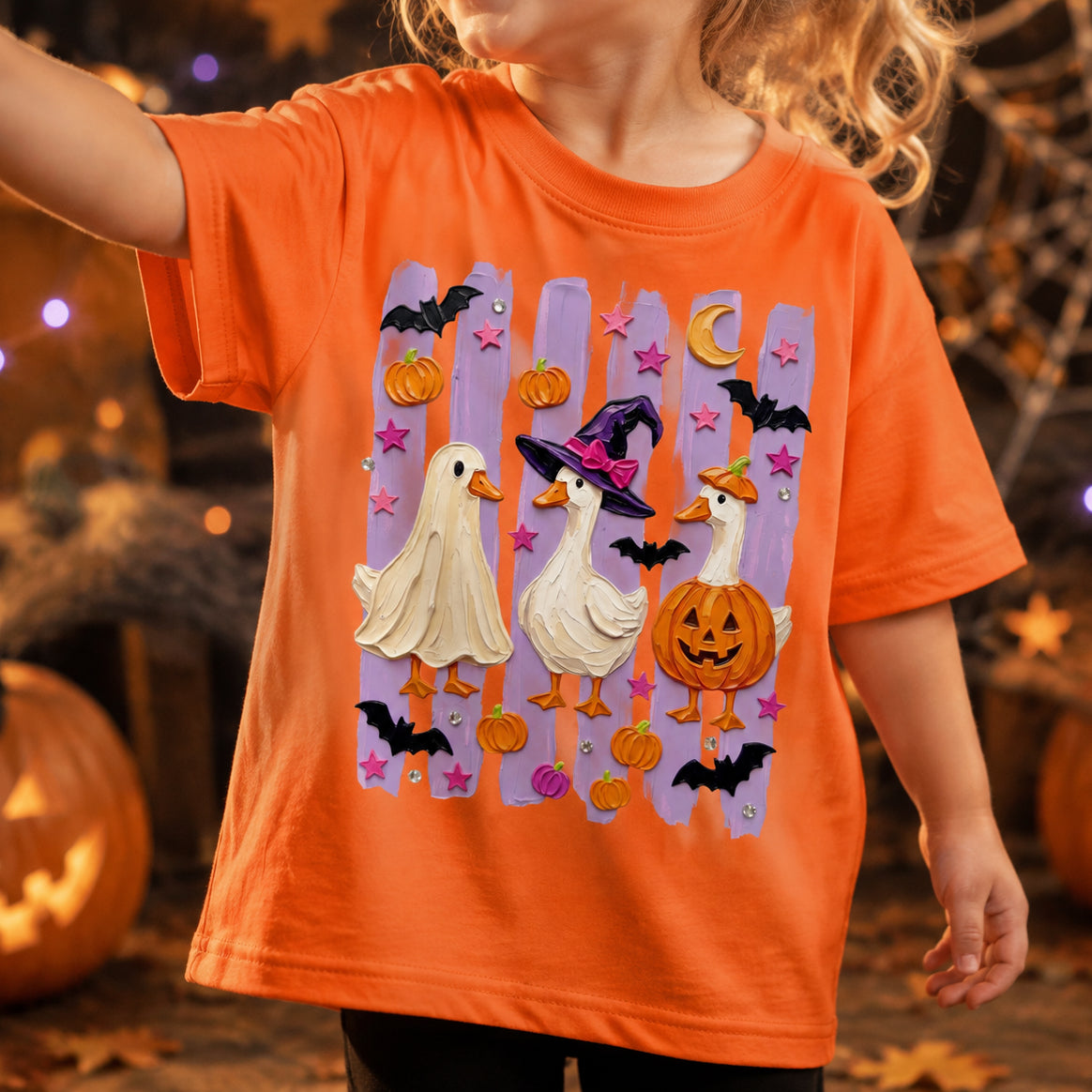 Personalized Kids Spooky Season Halloween Graphic T-Shirt