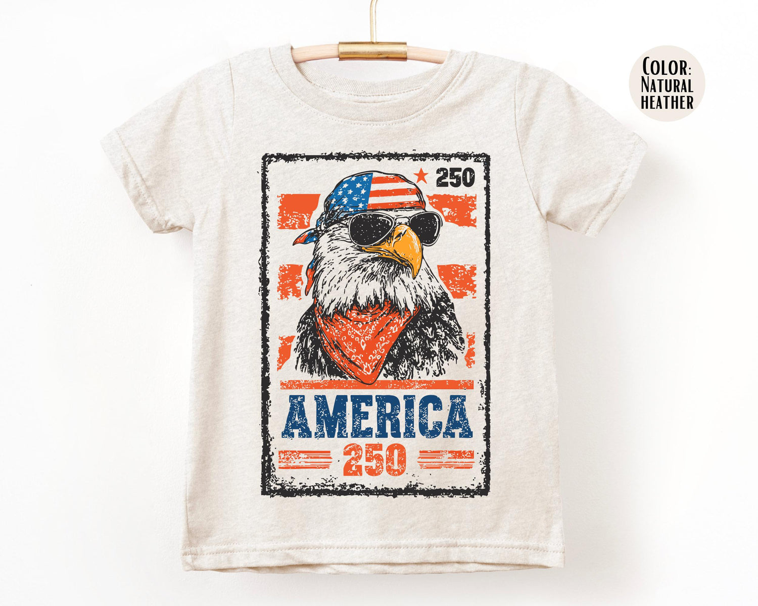 Patriotic American Eagle 4th of July T-Shirt for Kids