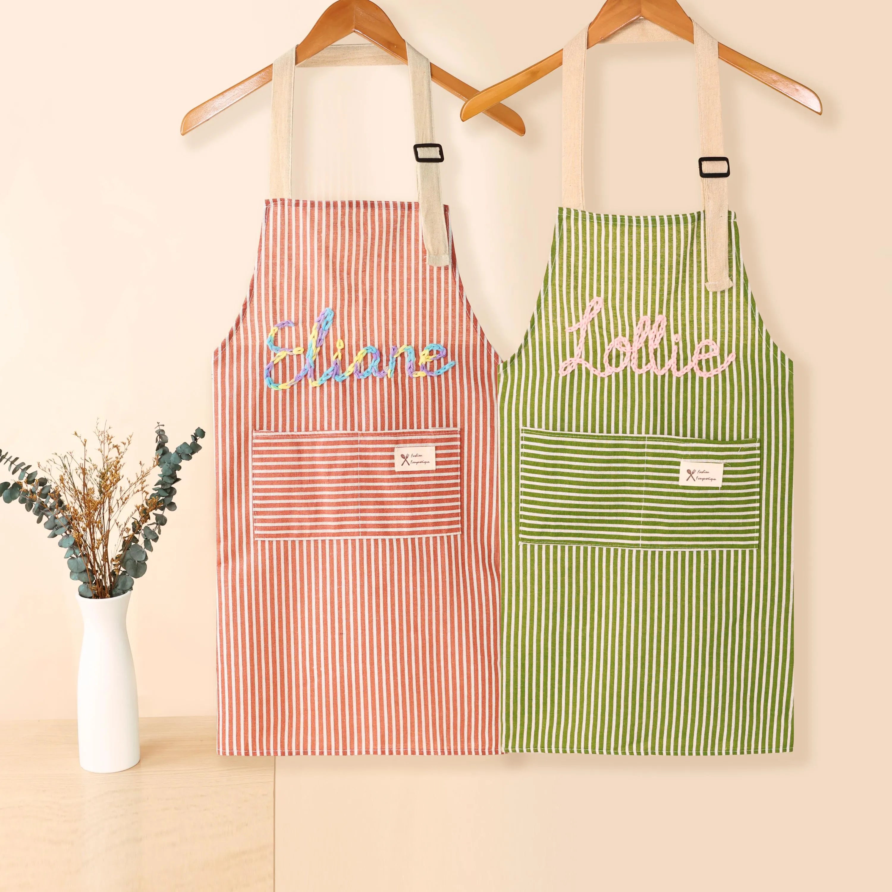 Personalized Striped Cooking Apron - Sokidsun