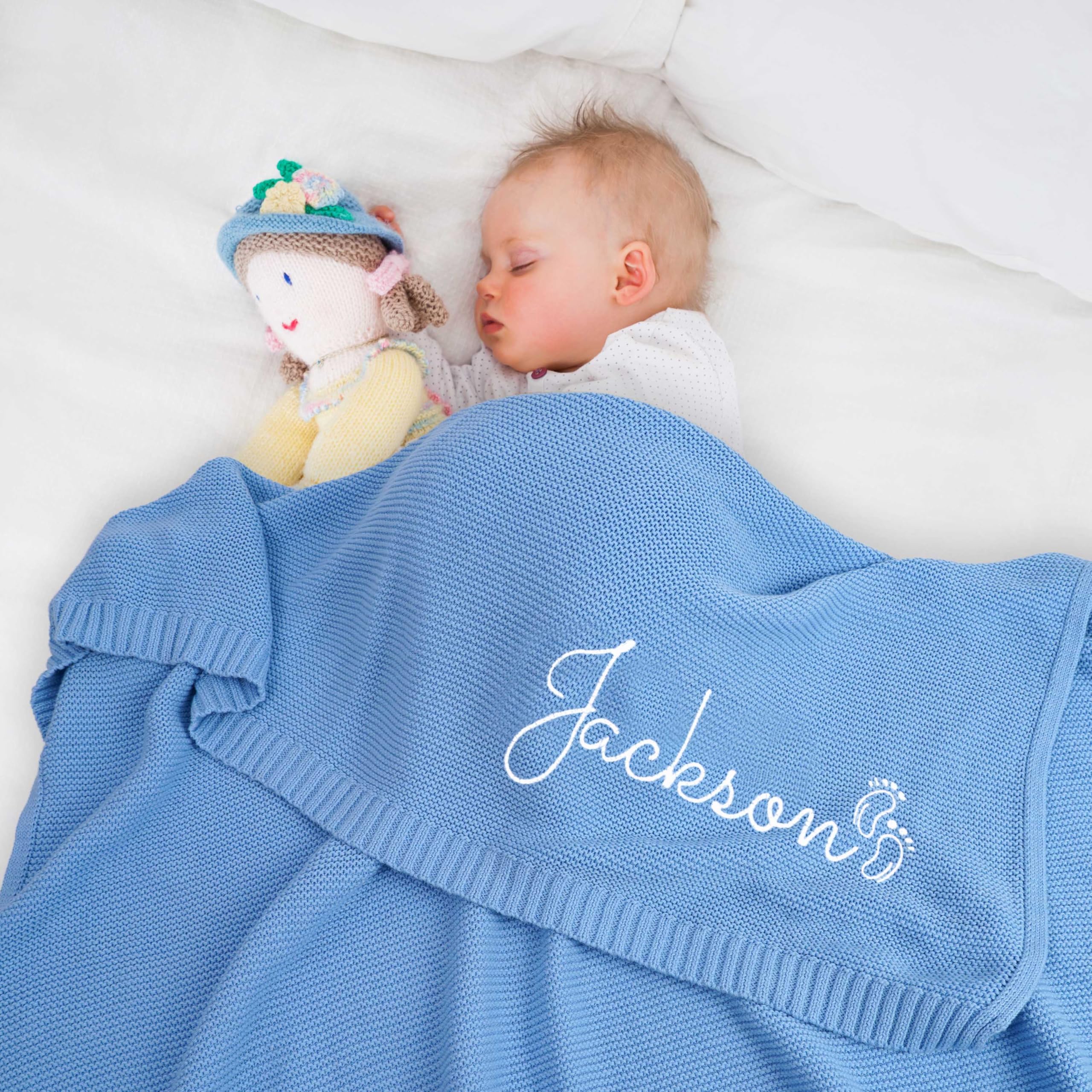 Personalized Baby Name Knit Blanket