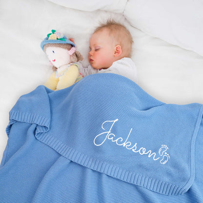 Personalized Baby Name Knit Blanket