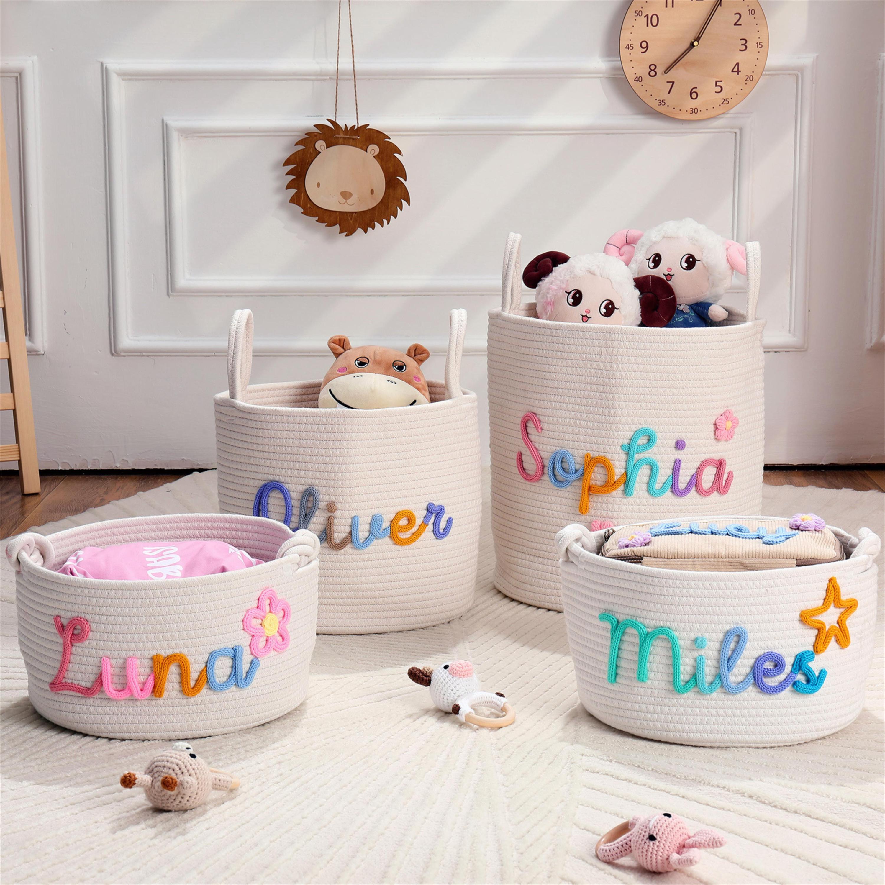 Personalized Cotton Rope Kids Storage Basket - Sokidsun