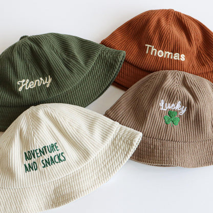 Personalized Kids Corduroy Bucket Hat - Sokidsun