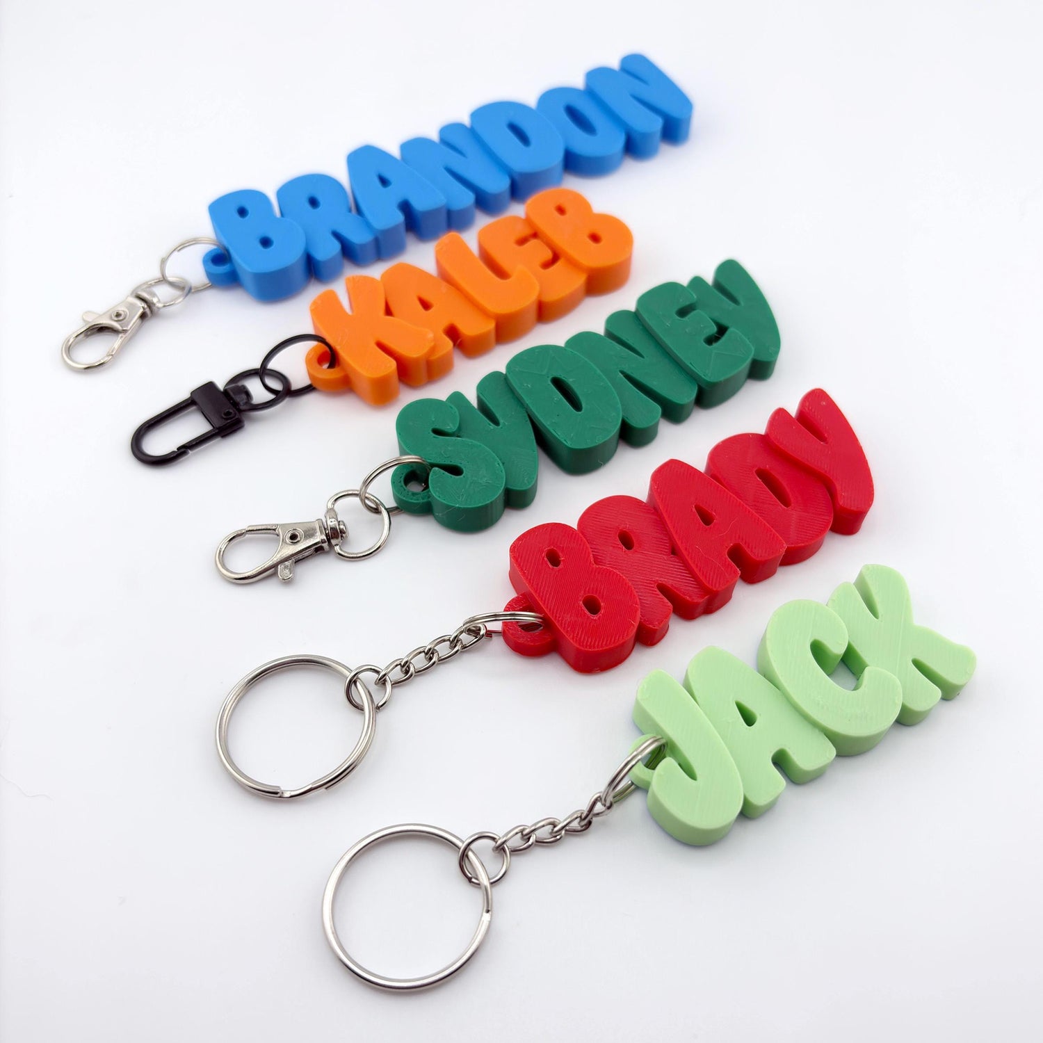 Personalized 3D Name Keychain with Letter Design - Sokidsun