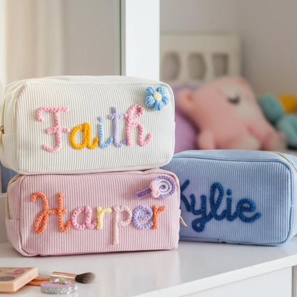 Personalized Kids Corduroy Name Pencil Case - Sokidsun