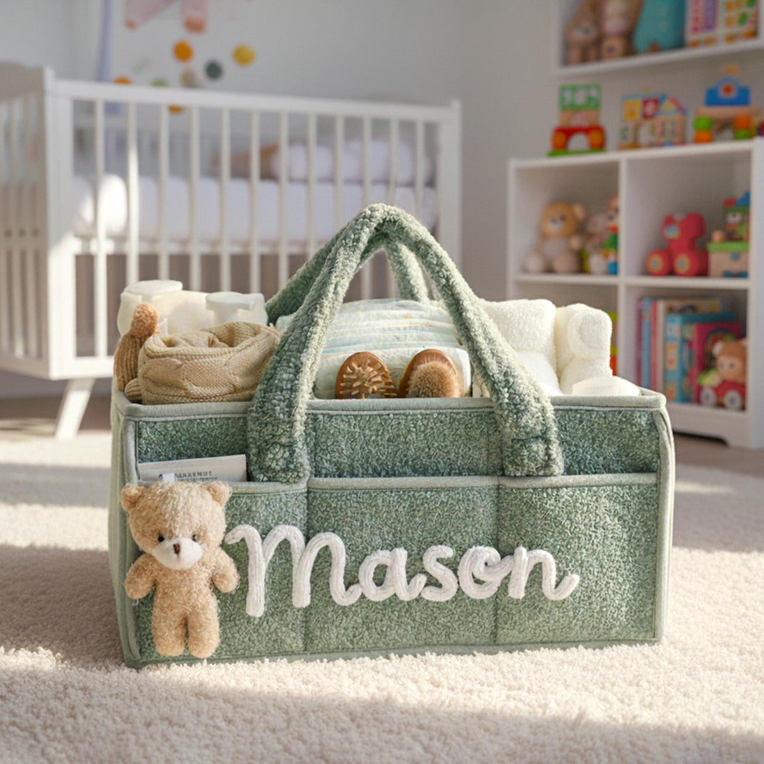 Personalized Plush Baby Storage Basket