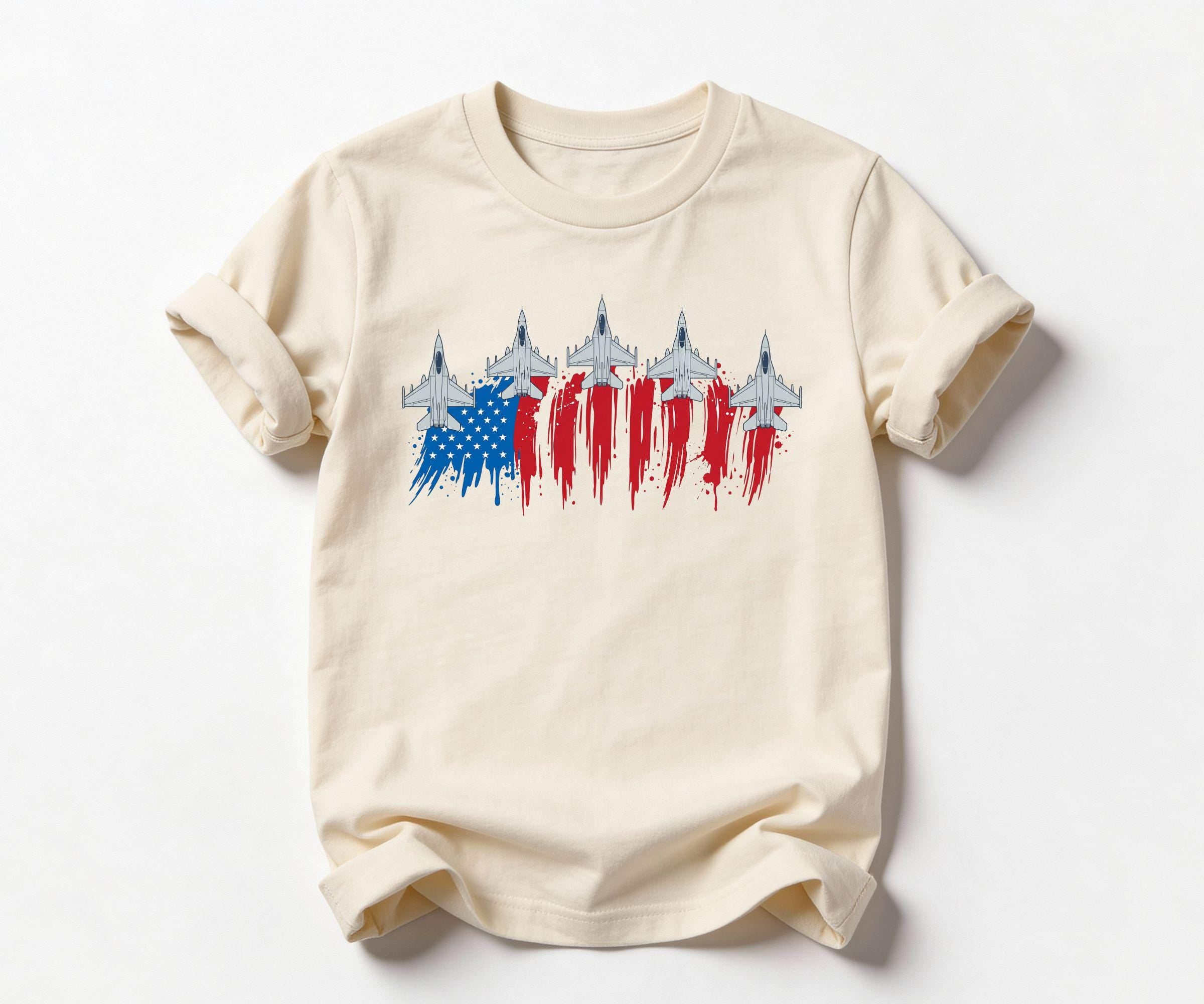 America 250th Anniversary Fighter Jet Kids T-Shirt