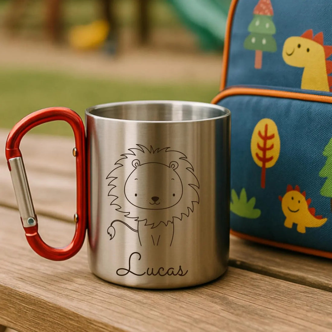 Personalized Kids Stainless Steel Animal Camping Mug - Sokidsun