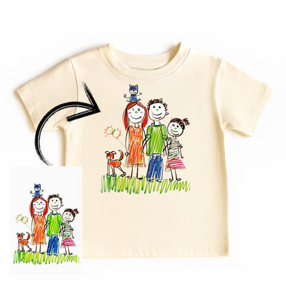 Personalized Kids Drawing Artwork Graphic T-shirt