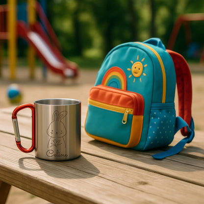 Personalized Kids Stainless Steel Animal Camping Mug - Sokidsun
