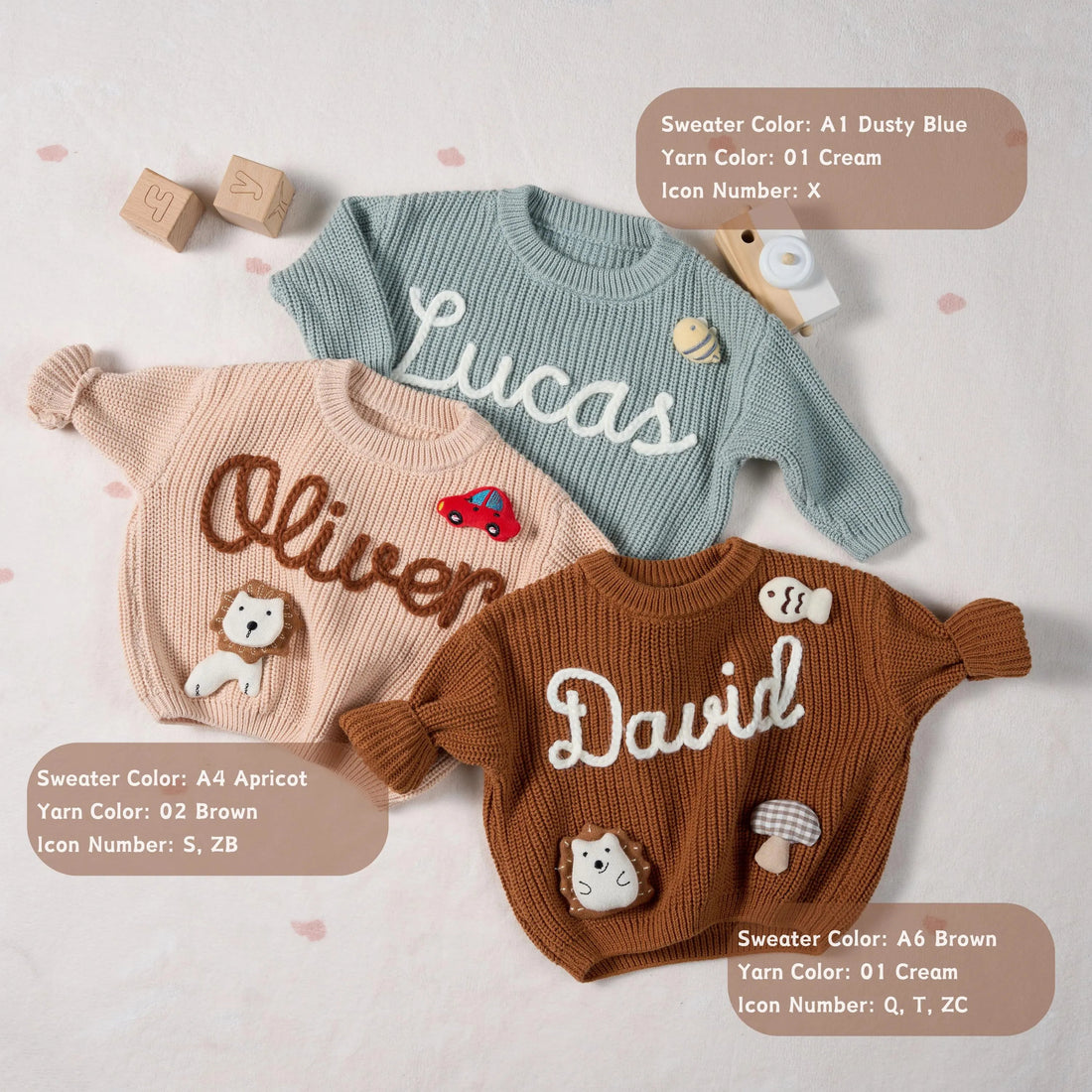 Personalized Baby Name Knit Sweater