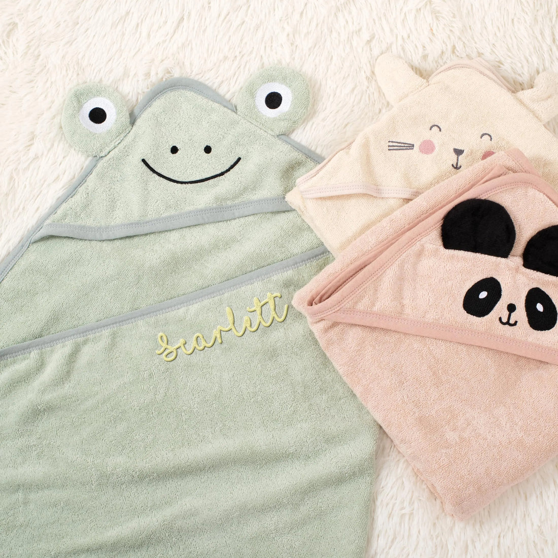 Personalized Baby Animal Hooded Bath Towel