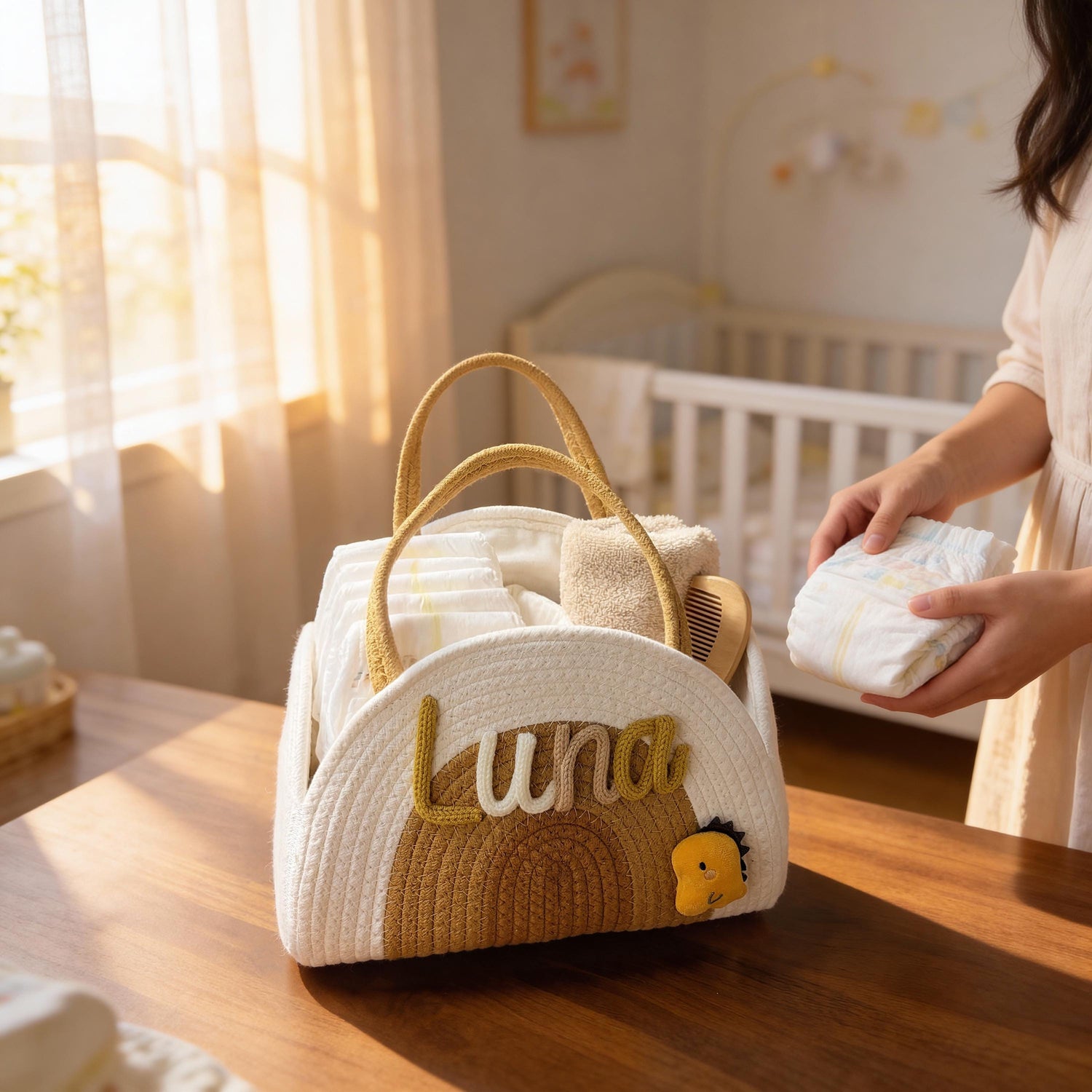Personalized Baby Gift Basket Diaper Organizer - Sokidsun