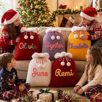 Personalized Christmas Keepsake Santa Sack for Kids with Custom Name