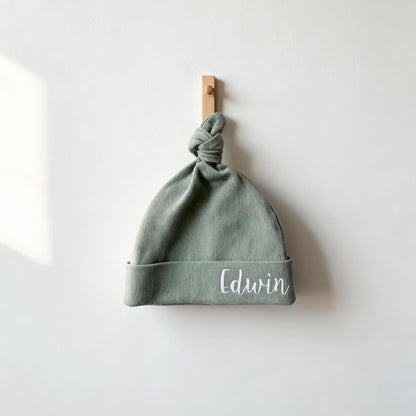 Personalized Embroidered Cotton Baby Beanie Hat - Sokidsun