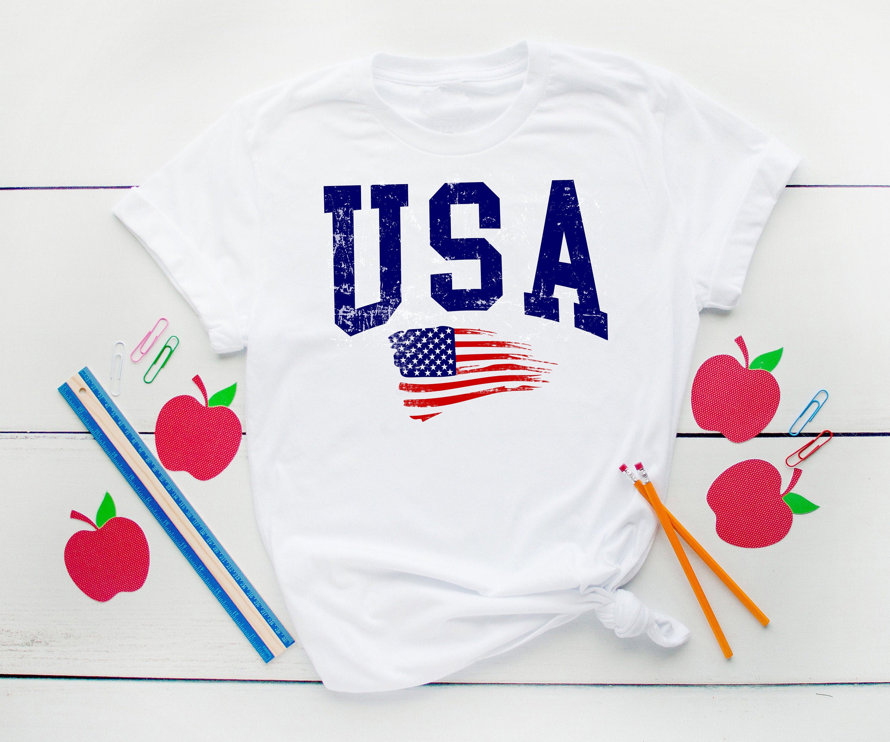 Patriotic USA 4th of July Kids T-Shirt
