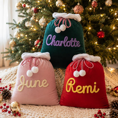 Personalized Christmas Keepsake Santa Sack for Kids with Custom Name