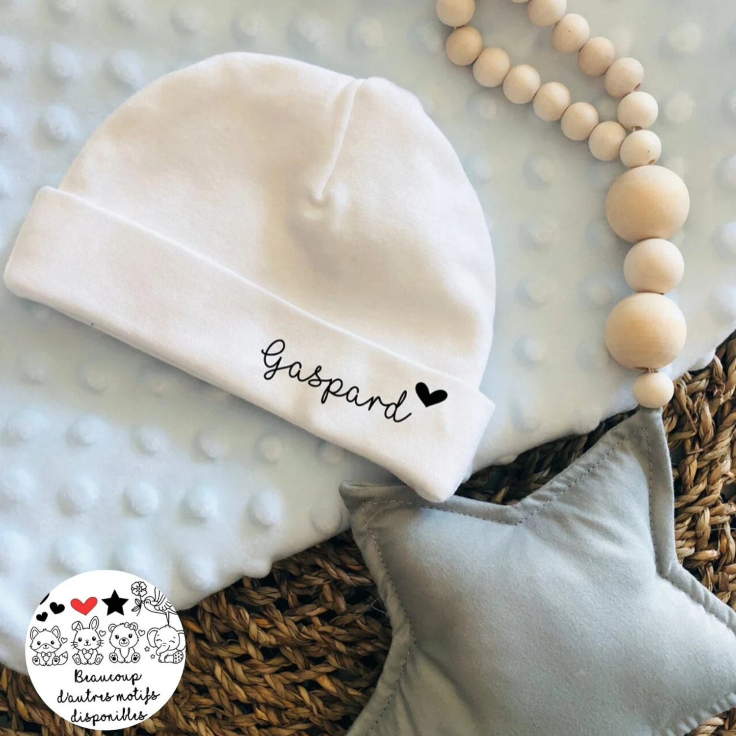 Personalized Cotton Newborn Baby Beanie Hat - Sokidsun