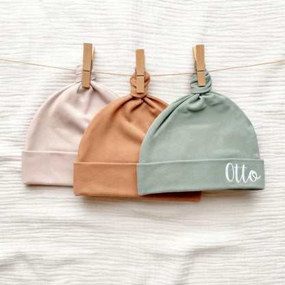 Personalized Embroidered Cotton Baby Beanie Hat - Sokidsun