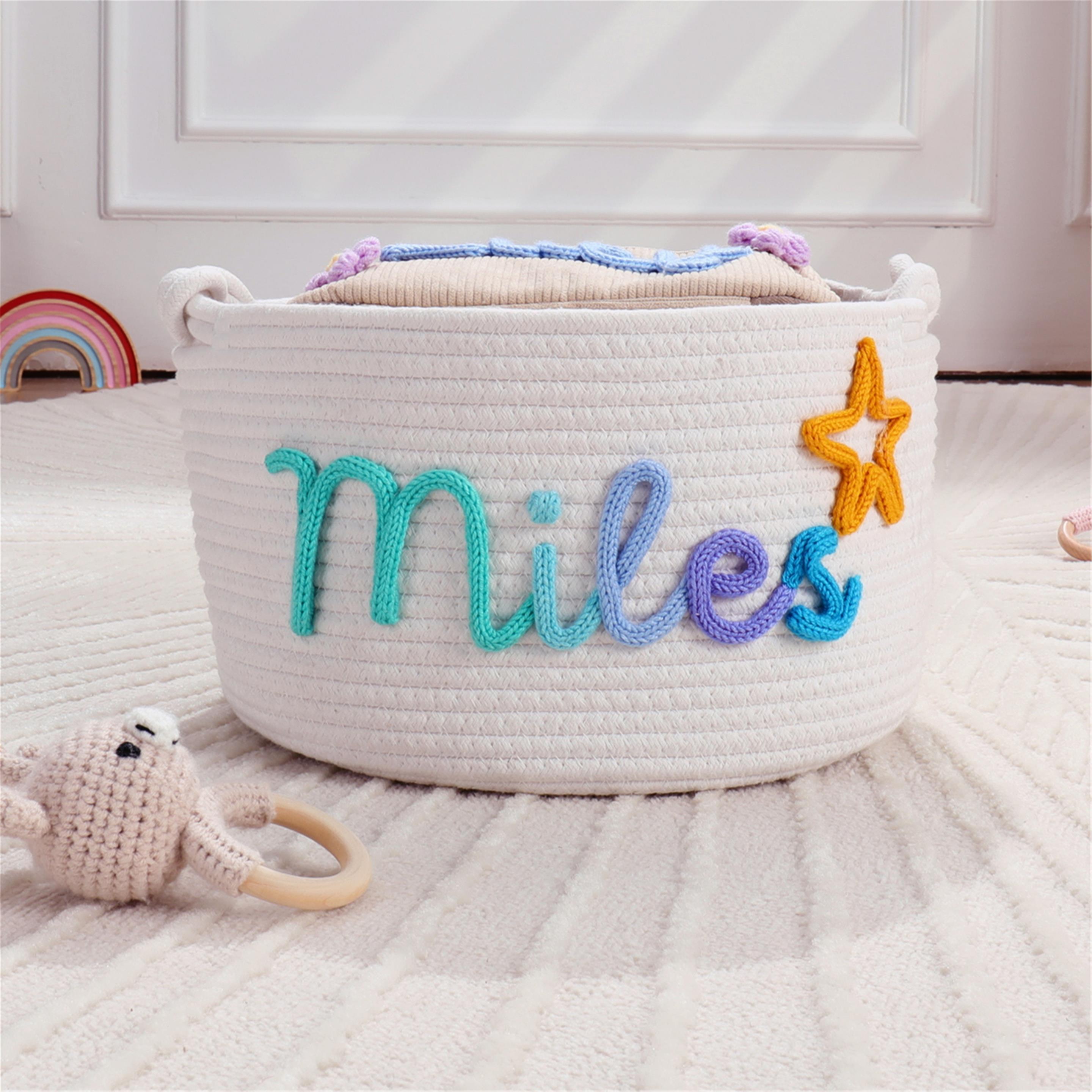 Personalized Cotton Rope Kids Storage Basket - Sokidsun