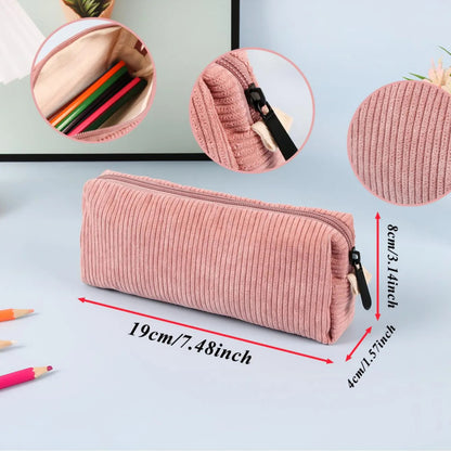 Personalized Kids Corduroy Pencil Pouch - Sokidsun