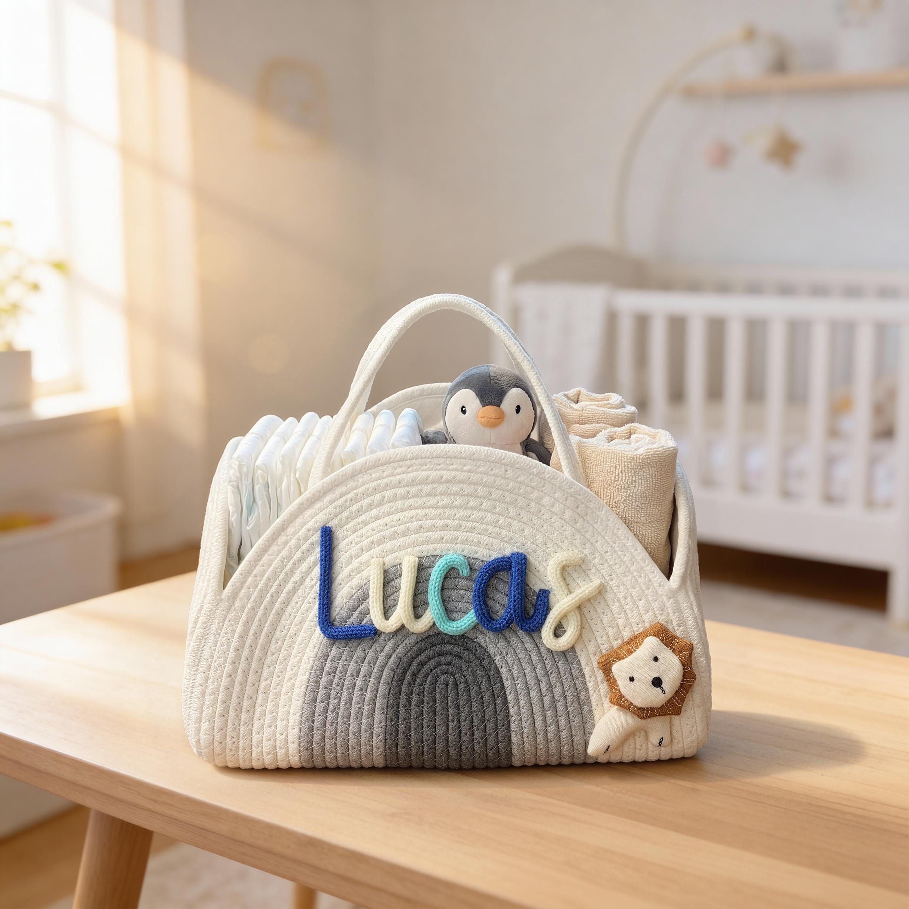 Personalized Baby Gift Basket Diaper Organizer - Sokidsun