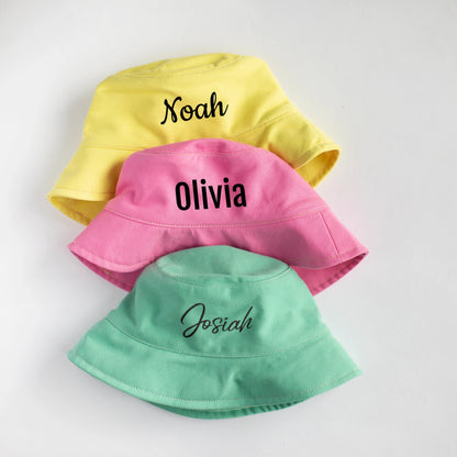 Personalized Kids Cotton Bucket Hat - Sokidsun