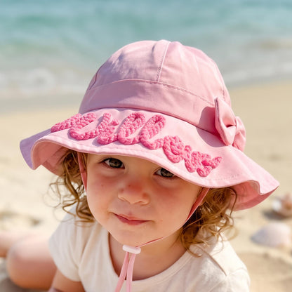 Personalized Girls Sun Hat with Custom Name