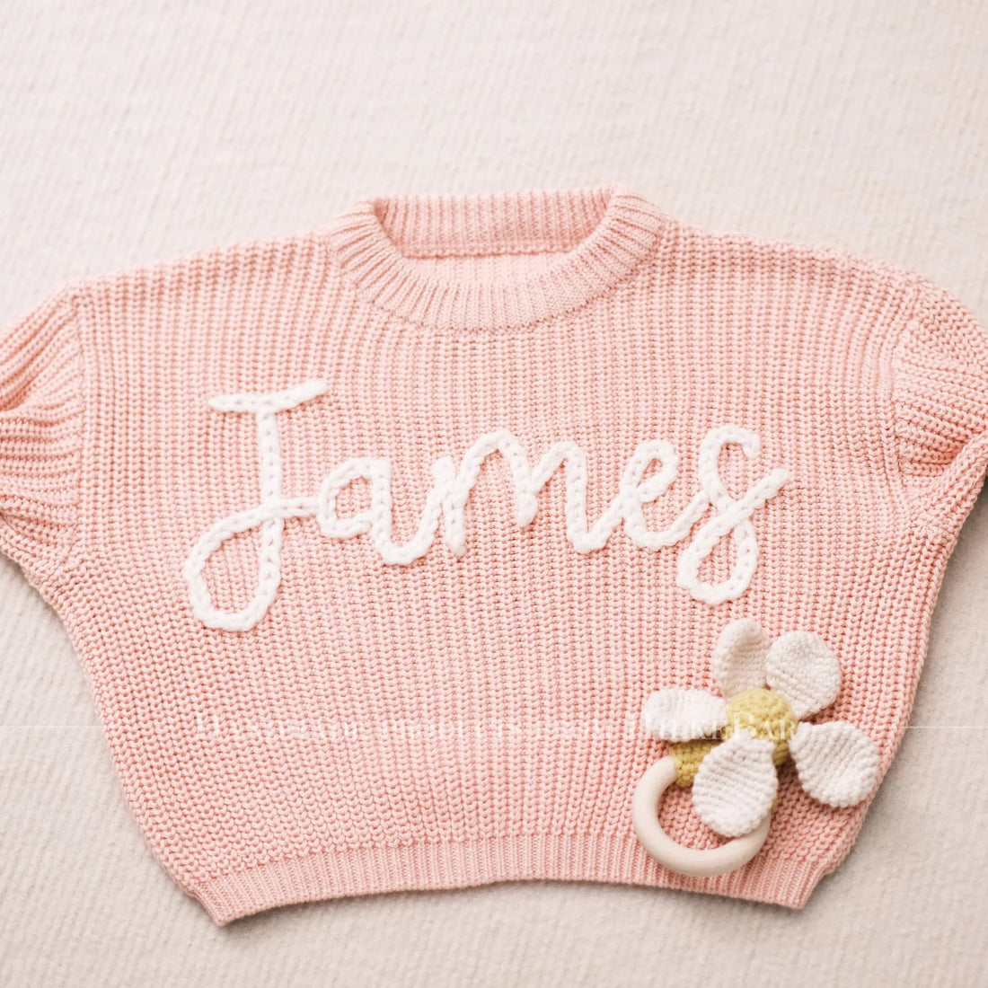 Personalized Cute Baby Knit Name Sweater