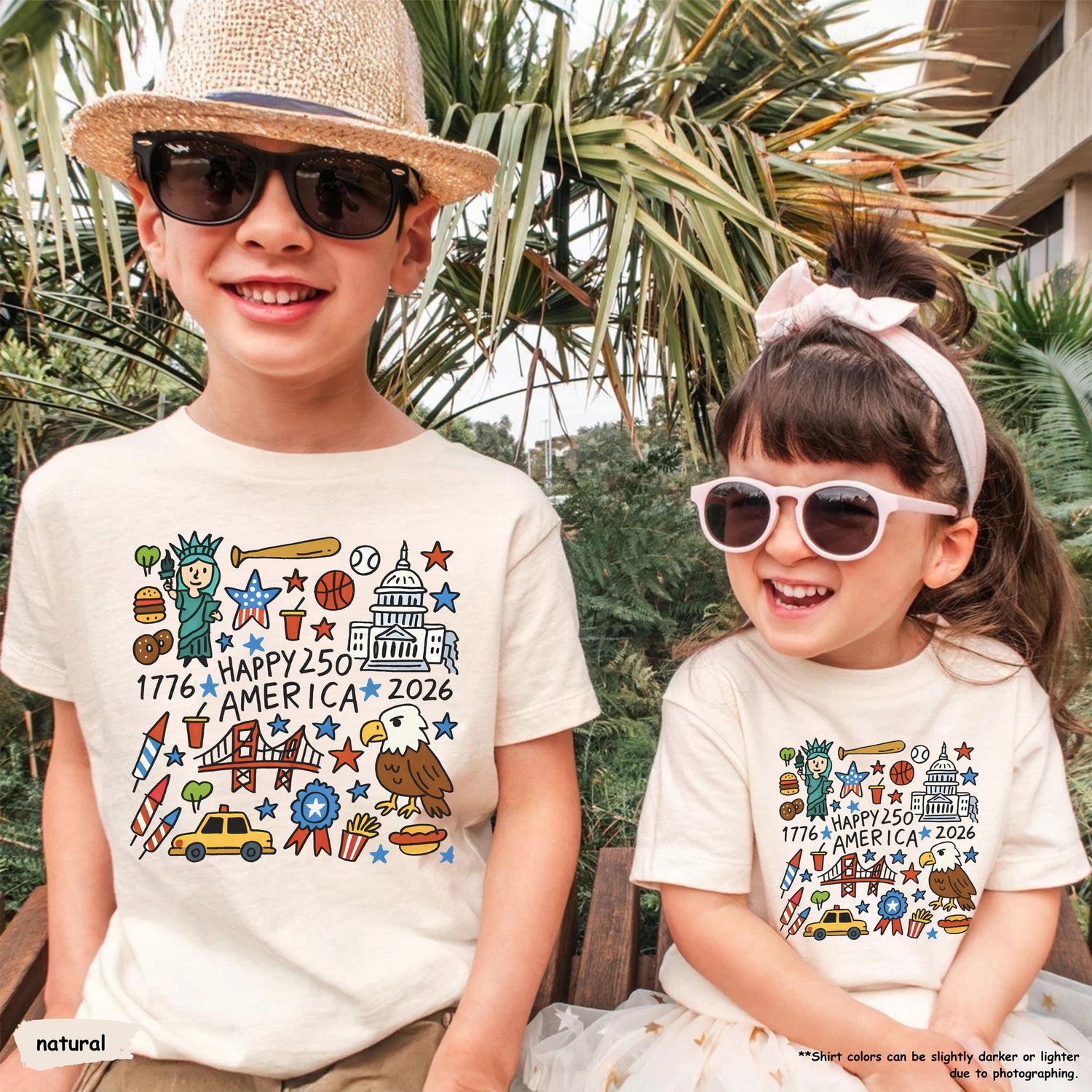 4th of July Kids Patriotic T-Shirt – America 250 Years of Freedom