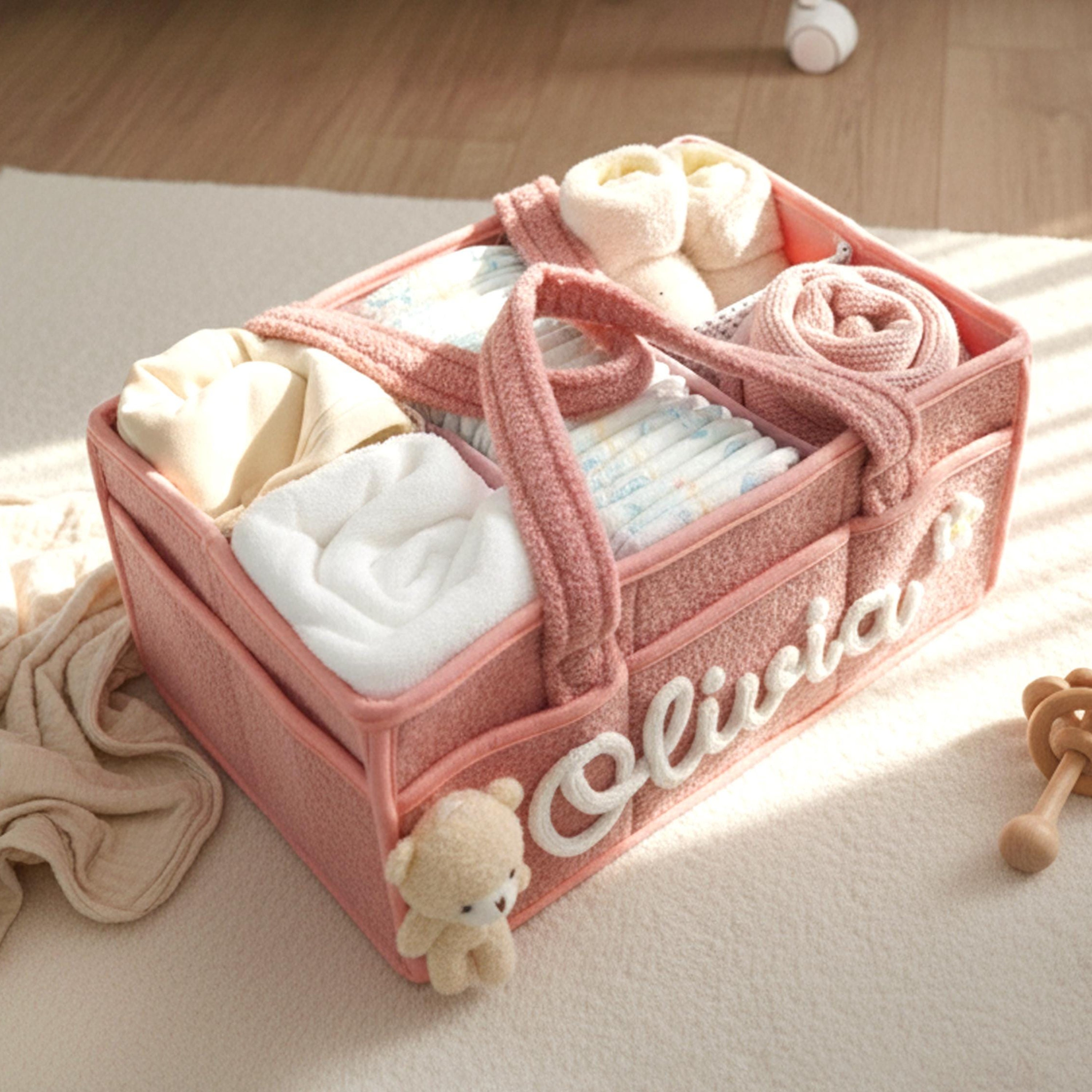 Personalized Plush Baby Storage Basket - Sokidsun