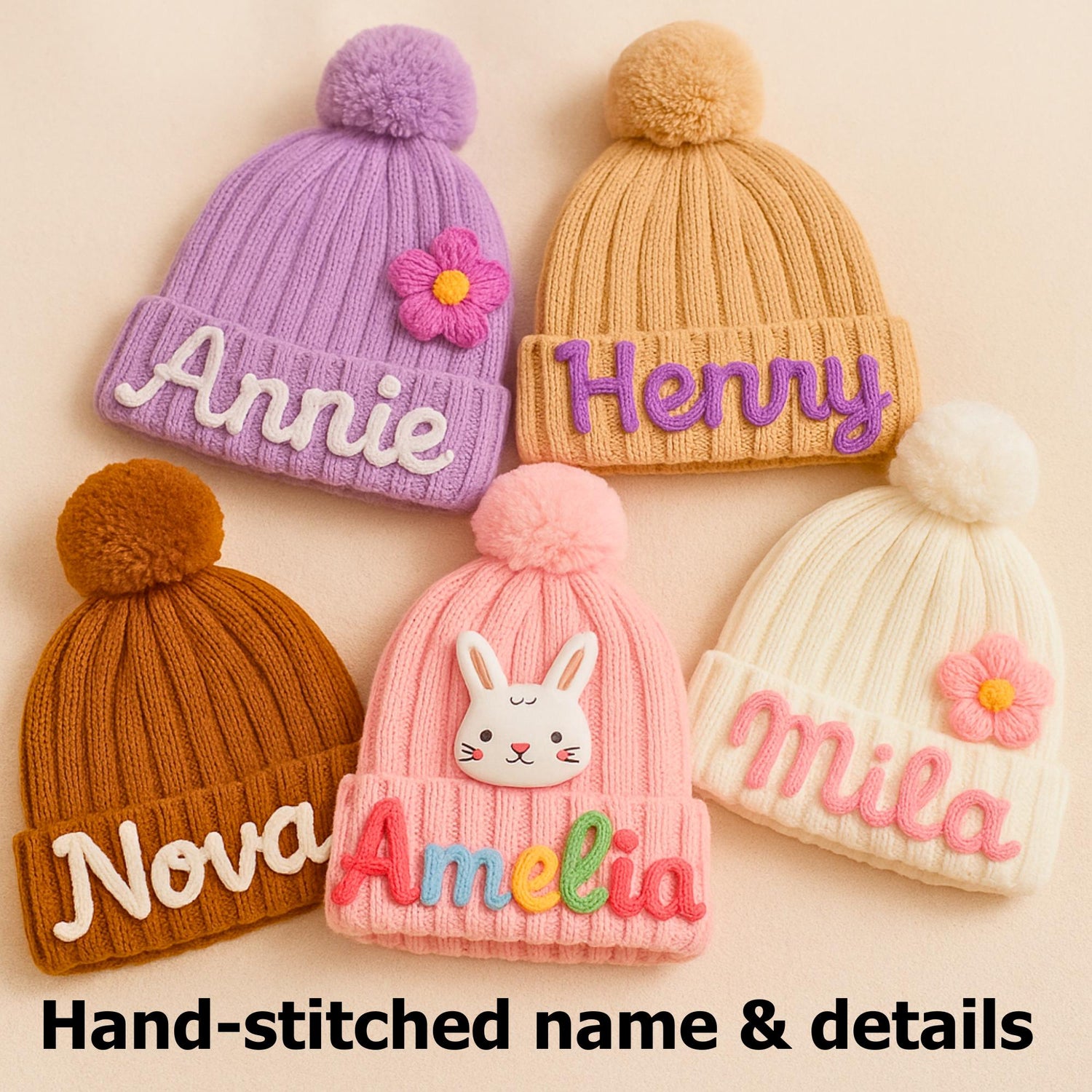 Personalized Kids Name Cozy Winter Hat - Sokidsun