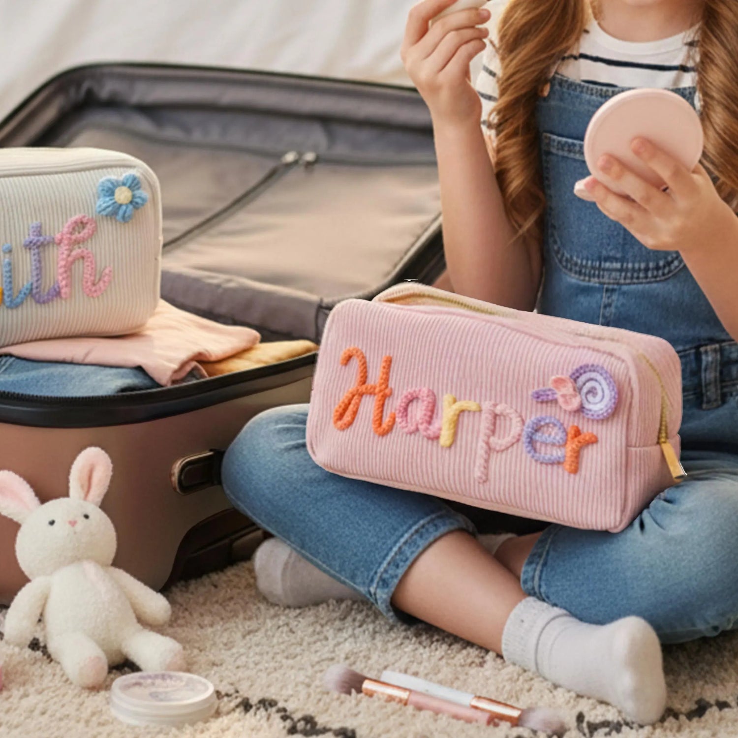 Personalized Kids Corduroy Name Pencil Case - Sokidsun