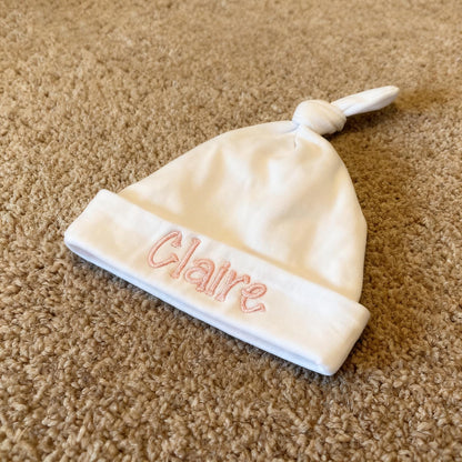 Personalized Embroidered Cotton Baby Beanie Hat - Sokidsun