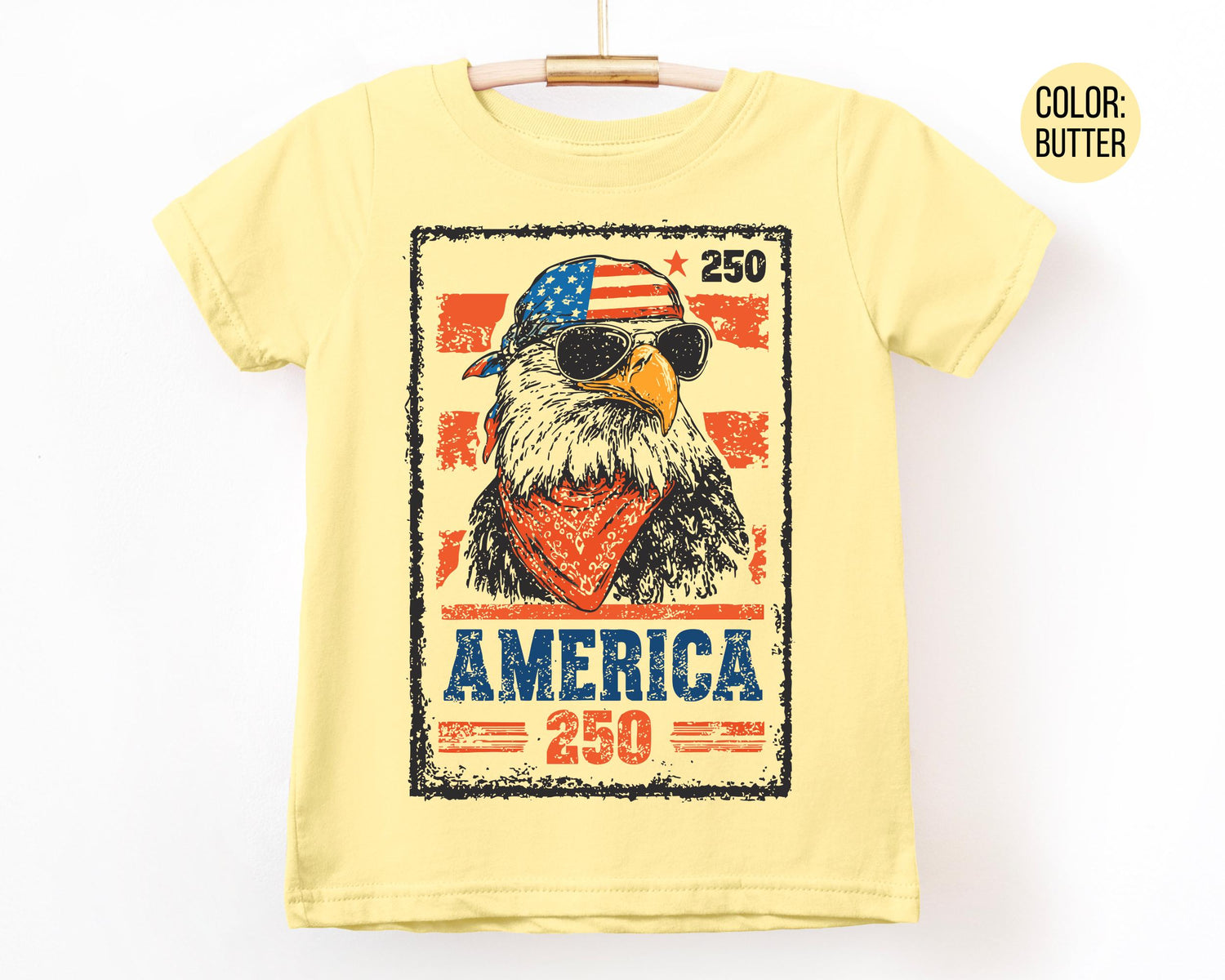 Patriotic American Eagle 4th of July T-Shirt for Kids