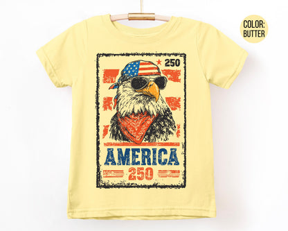 Patriotic American Eagle 4th of July T-Shirt for Kids