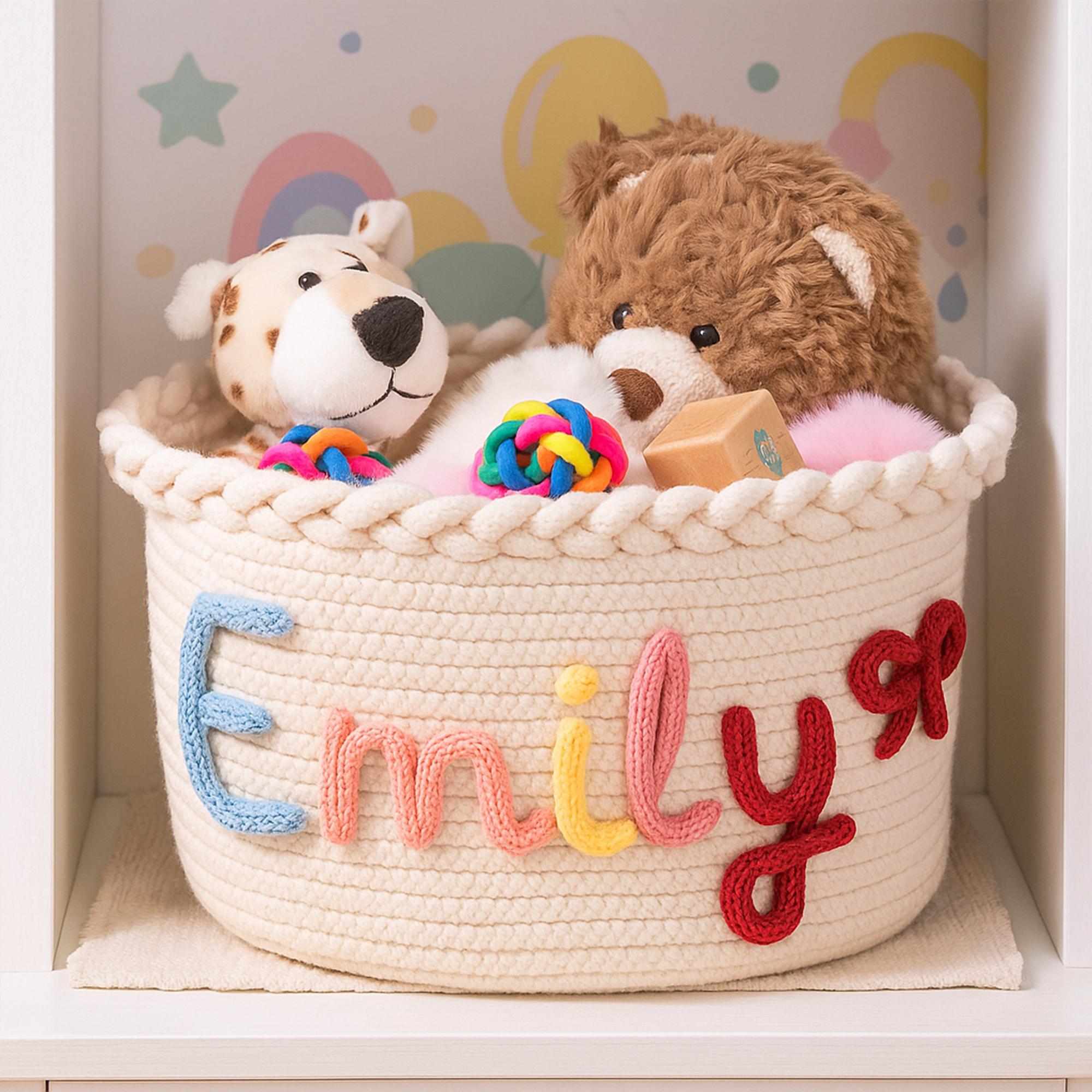 Personalized Baby Cotton Rope Storage Basket - Sokidsun
