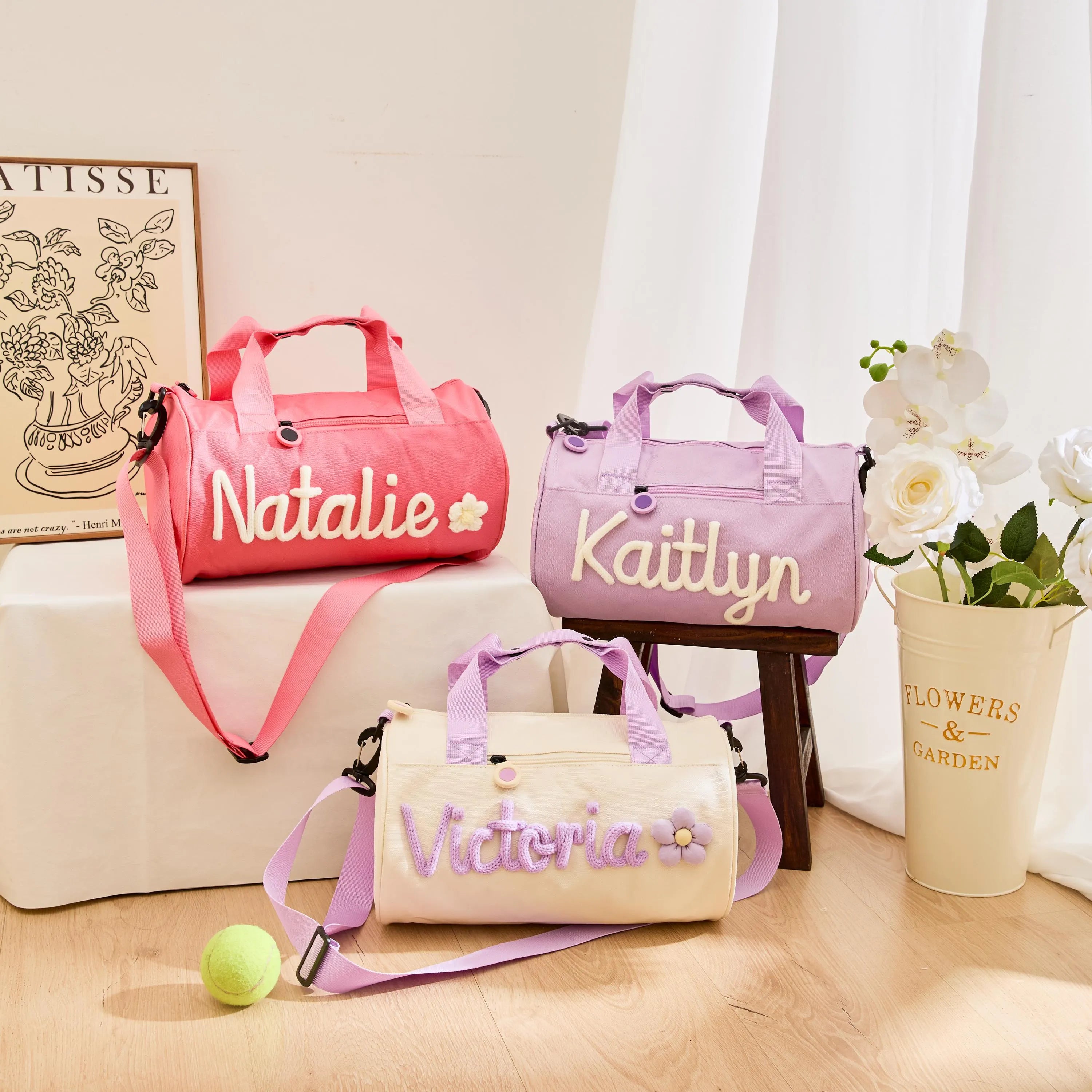 Personalized Kids Canvas Travel Duffle Bag - Sokidsun