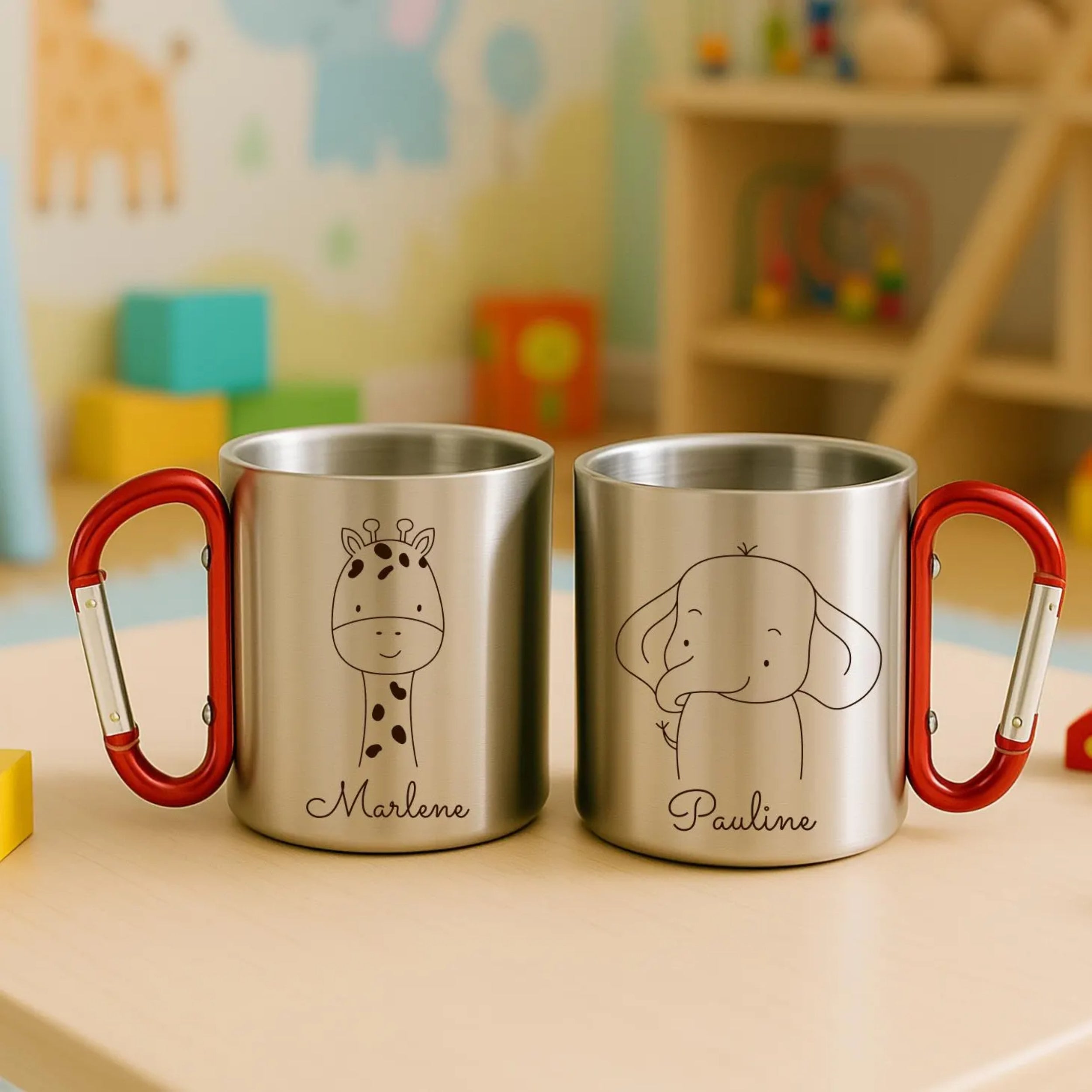 Personalized Kids Stainless Steel Animal Camping Mug - Sokidsun